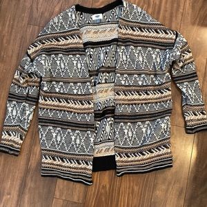 Open front sweater blazer